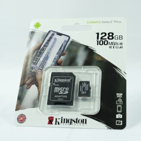 MEMORIA MICRO SDXC 100R A1 CL10 KINGSTON 128GB (SDCS2/128GB)