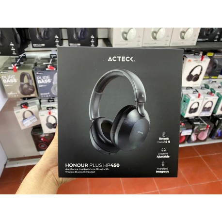 AUDIFONOS OVER EAR HONOUR PLUS HP450 INALAMBRICOS BLUETOOTH 5.0 NEGRO