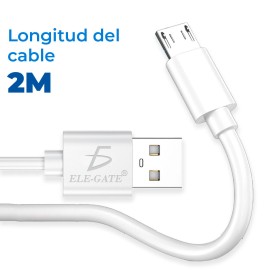 CABLE V8 DE 2 METROS - GENÉRICO - CARGA RÁPIDA Y DURABILIDAD