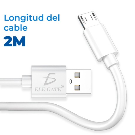 CABLE V8 DE 2 METROS - GENÉRICO - CARGA RÁPIDA Y DURABILIDAD