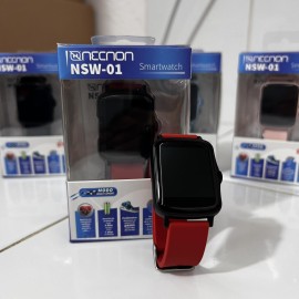 SMARTWATCH SPORT NSW-01 IP67 BT MEDICION O2 PRESION FRECUENCIA CARDIACA BAT 160 MaH ROJO