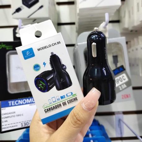 TURBO CARGADOR PARA AUTO CARGA RAPIDA QC 3.0 | 2 PUERTOS USB