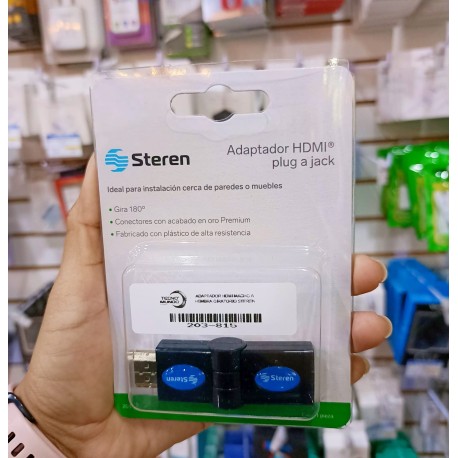 ADAPTADOR HDMI MACHO A HEMBRA GIRATORIO STEREN