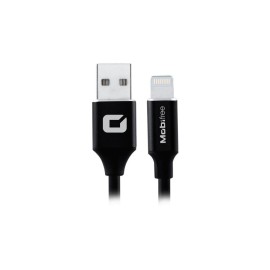 CABLE USB A LIGHTNING BIWIRE MFI, DURABLE, 1 MT NEGRO  MOBIFREE MB925389