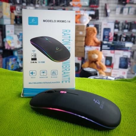 RECARGABLE RATÓN INALÁMBRICO RGB COLOR 2.4G MOUSE SILENCIO