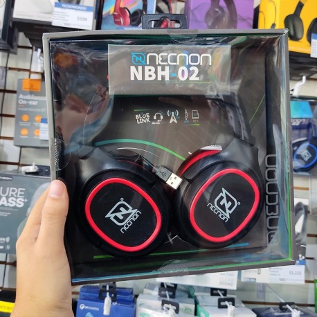 AUDIFONOS OVER-EAR BLUETOOTH NBH-02 SIMULACION CANCELACION DE RUIDO 3.5MM RADIO FM MICRO SD