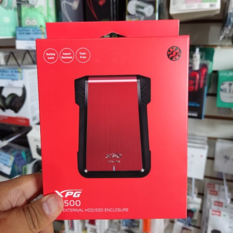 AEX500U3-CRD CASE XPG ROJO PARA SSD Y HDD