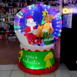 INFLABLE NAVIDEÑO ESFERA CON TRINEO 150CM