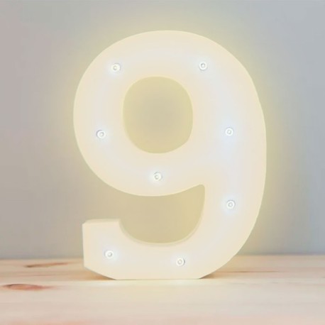 NUMERO LED 22CM 9