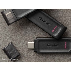 MEMORIA FLASH KINGSTON 32 GB USB-C 3.2 GEN 1 NEGRO (DT70/32GB)