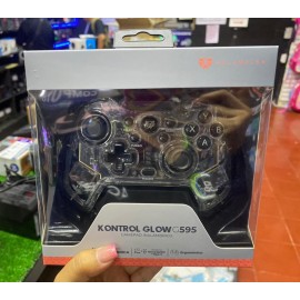 Gamepad Kontrol Glow G595 Azender Neon Transparente