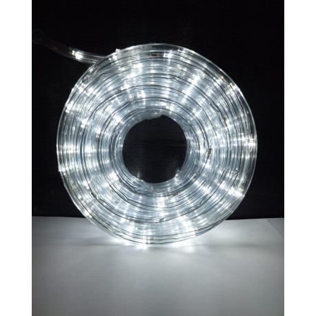 MANGUERA TRANSPARENTE DE LUCES IP65 COLOR FRIO 10M C/CONTROLADOR (PROTEGER)