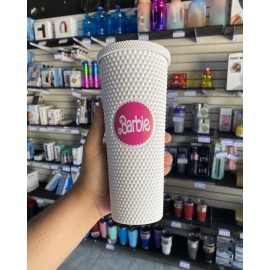 VASO TIPO STARBUCKS C/STICKER BARBIE 750ML VARIOS COLORES