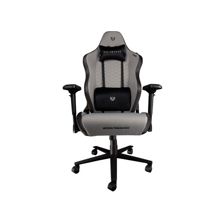 SILLA GAMER COMP THUNDER GRAY ED XL PLUS AJUSTE 4D COJINES DE MEMORY FOAM GRIS AMARILLO BR932929