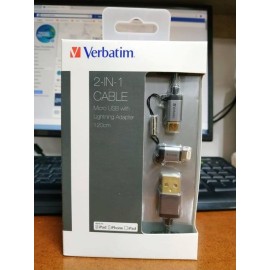 CABLE IPHONE 5 Y V8  VERBATIN NEGRO