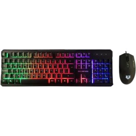 COMBO GAMER SQUAD KTM330 2 EN 1 TECLADO LED Y MOUSE USB 3600DPI 4 NIVELES NEGRO BALAM RUSH BR932745