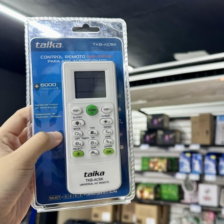 CONTROL REMOTO UNIVERSAL PARA AIRE ACONDICIONADO TAIKA TKBAC6K