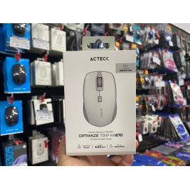 MOUSE MULTIPLATAFORMA OPTIMIZE TRIP MI670 / 2.4 GHZ + 2 MODOS BLUETOOTH DE 1600 DPI S A + 4 BOTONES