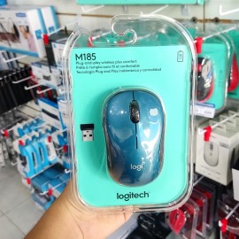 MOUSE LOGITECH M185 AZUL INALAMBRICO USB