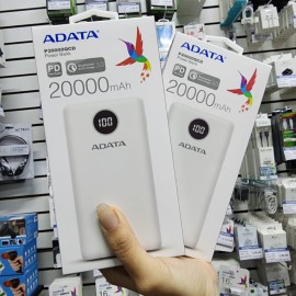 POWER BANK ADATA BLANCO 20000MAH CON PANTALLA USB C AP20000QCD-DGT-CWH