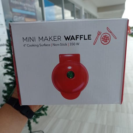 MINI WAFFLERA REDONDA ELEGATE HOG123RED