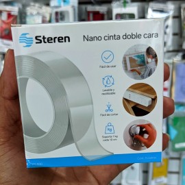 CINTA MÁGICA NANO STICK DE GEL DOBLE CARA STEREN REUTILIZABLE DE 3 M