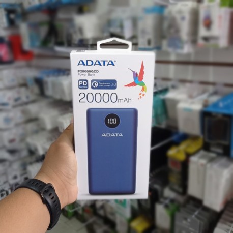 POWER BANK AZUL  20000MAH CON PANTALLA USB C AP20000QCD-DGT-CDB