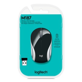 MOUSE LOGITECH M187 MINI INALAMBRICO NEGRO