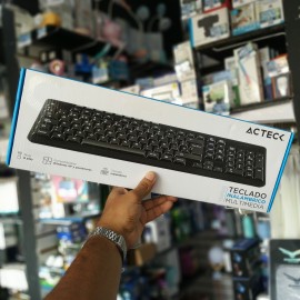 TECLADO MULTIMEDIA INSPIRE T1215 INALAMBRICO 2.4 GHZ NEGRO  ACTECK AC913973