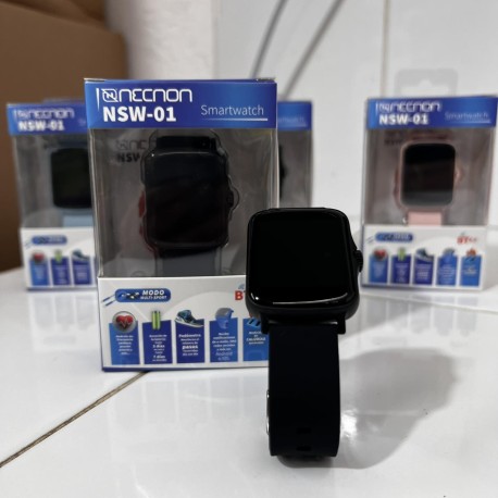 SMARTWATCH SPORT NSW-01 IP67 BT MEDICION O2 PRESION FRECUENCIA CARDIACA BAT 160 MaH NEGRO